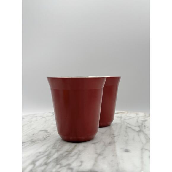 Nespresso Collections Espresso Cups Set of 2 Pixie Lungo Red 5.5 Designers Metal - Picture 3 of 10